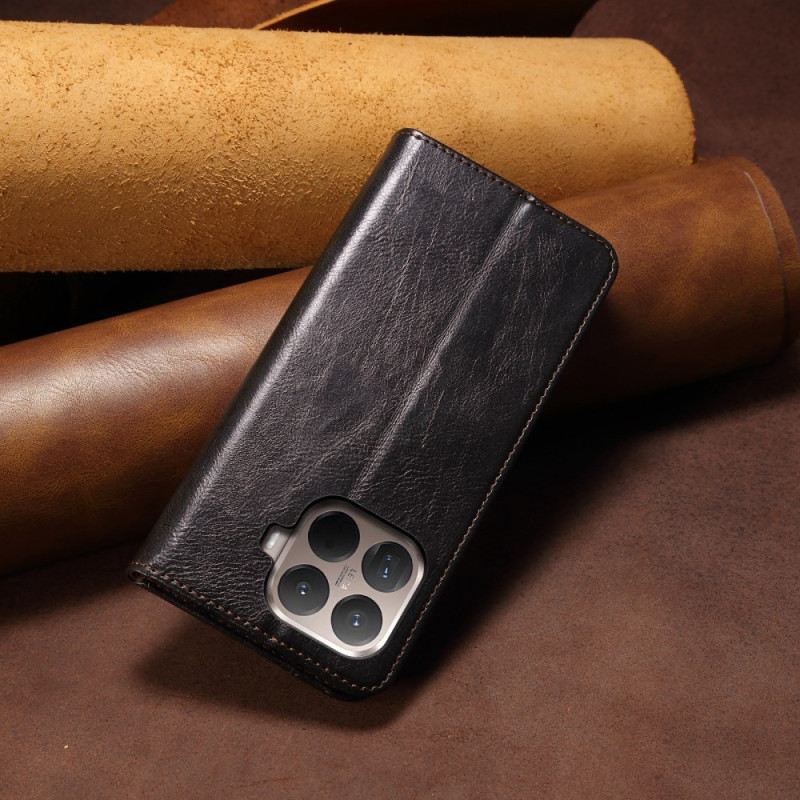 Flip Case Für Xiaomi 15t Pro Gewachstes Kunstleder