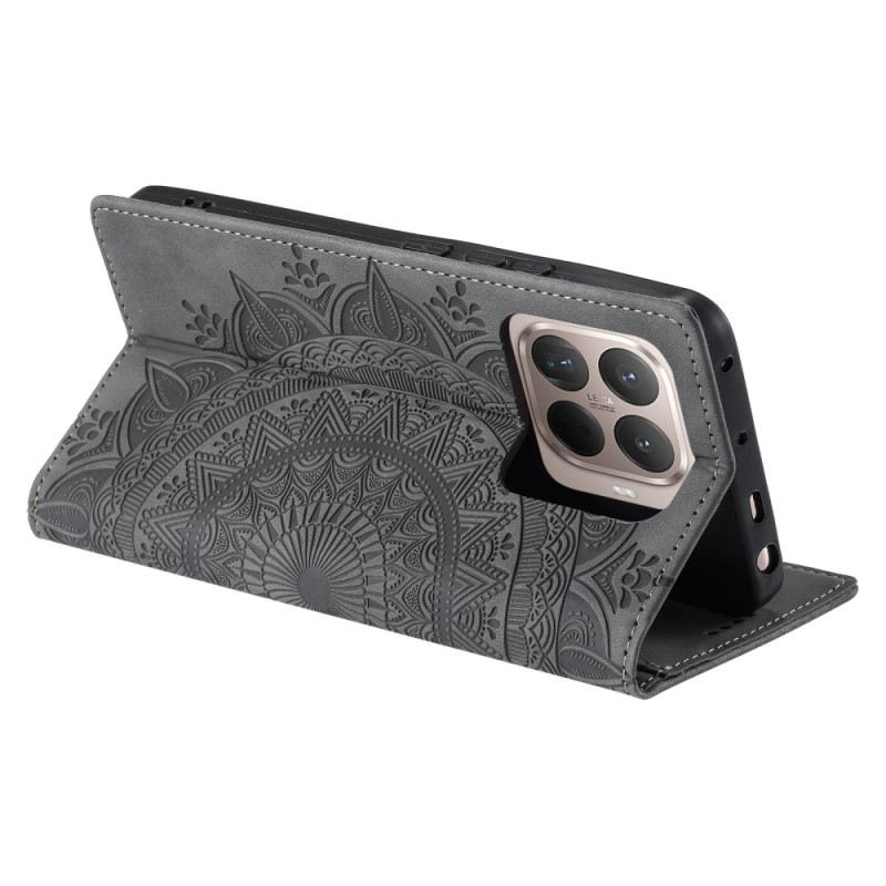 Flip Case Für Xiaomi 15t Pro Mandala-wildlederoptik