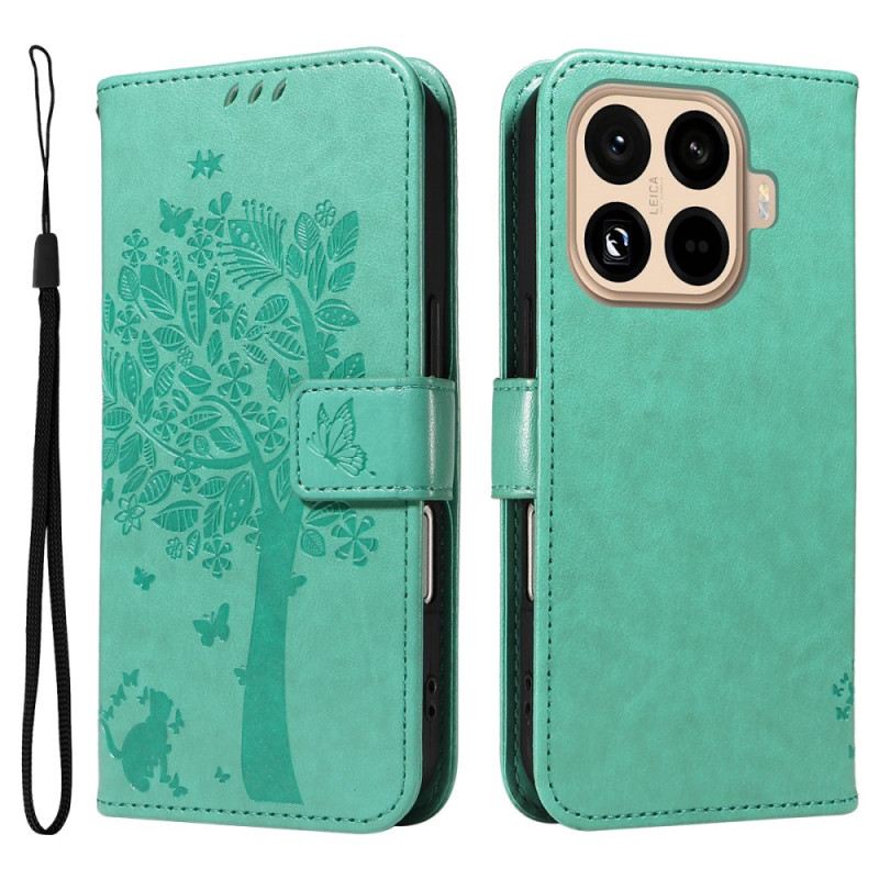 Lederhüllen Für Xiaomi 15t Pro Baum Und Katze