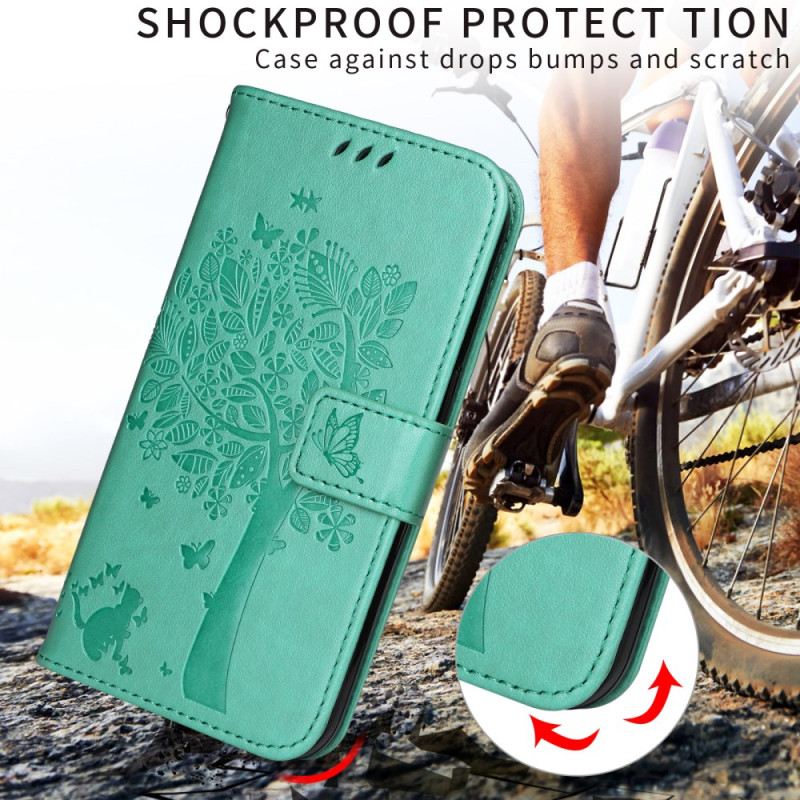 Lederhüllen Für Xiaomi 15t Pro Baum Und Katze