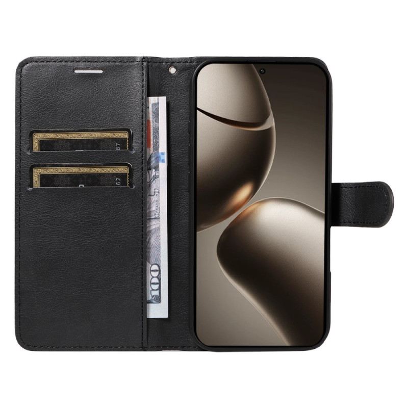 Lederhüllen Für Xiaomi 15t Pro Glattes Kunstleder