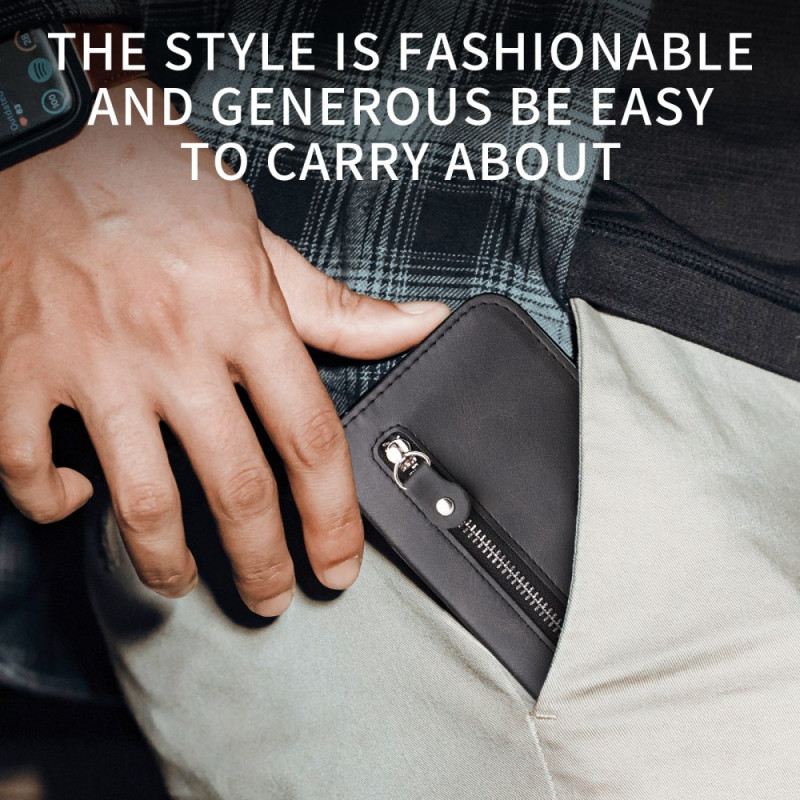 Lederhüllen Für Xiaomi 15t Pro Reißverschlusstasche