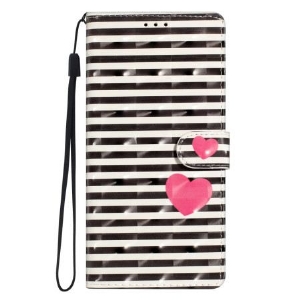 Lederhüllen Für Xiaomi 15t Pro Streifen Und Herz