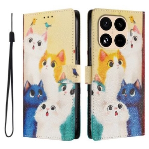 Lederhüllen Xiaomi 15t Pro Bunte Katzen