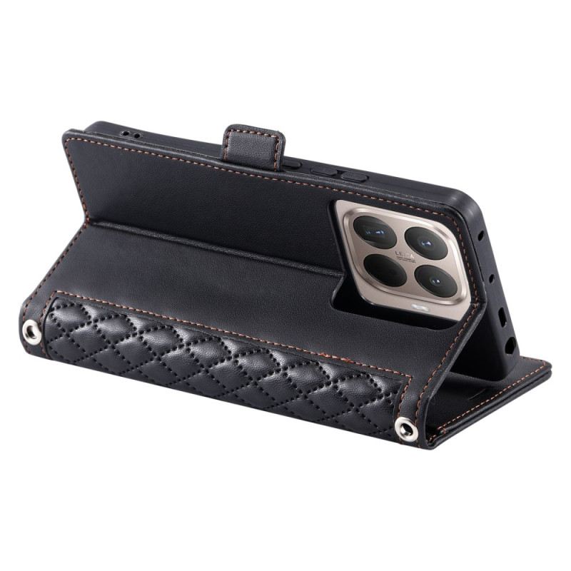 Lederhüllen Xiaomi 15t Pro Gesteppt Mit Riemen