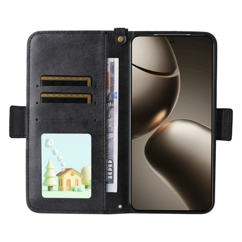 Lederhüllen Xiaomi 15t Pro Handyhülle Geldbörse Mit Schulterriemen