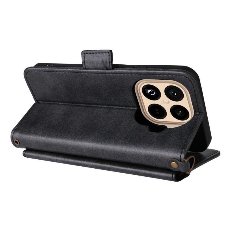 Lederhüllen Xiaomi 15t Pro Handyhülle Geldbörse Mit Schulterriemen