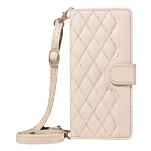 Lederhüllen Xiaomi 15t Pro Handyhülle Gesteppt Mit Riemen Und Schulterriemen