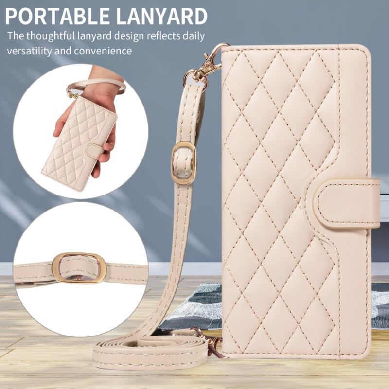 Lederhüllen Xiaomi 15t Pro Handyhülle Gesteppt Mit Riemen Und Schulterriemen