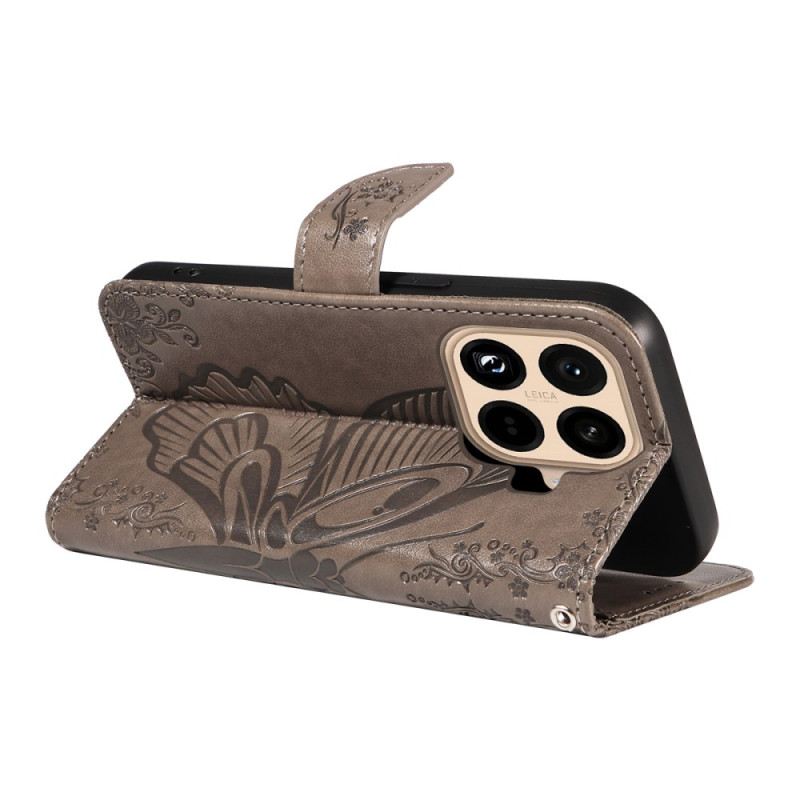 Lederhüllen Xiaomi 15t Pro Handyhülle Grafischer Schmetterling