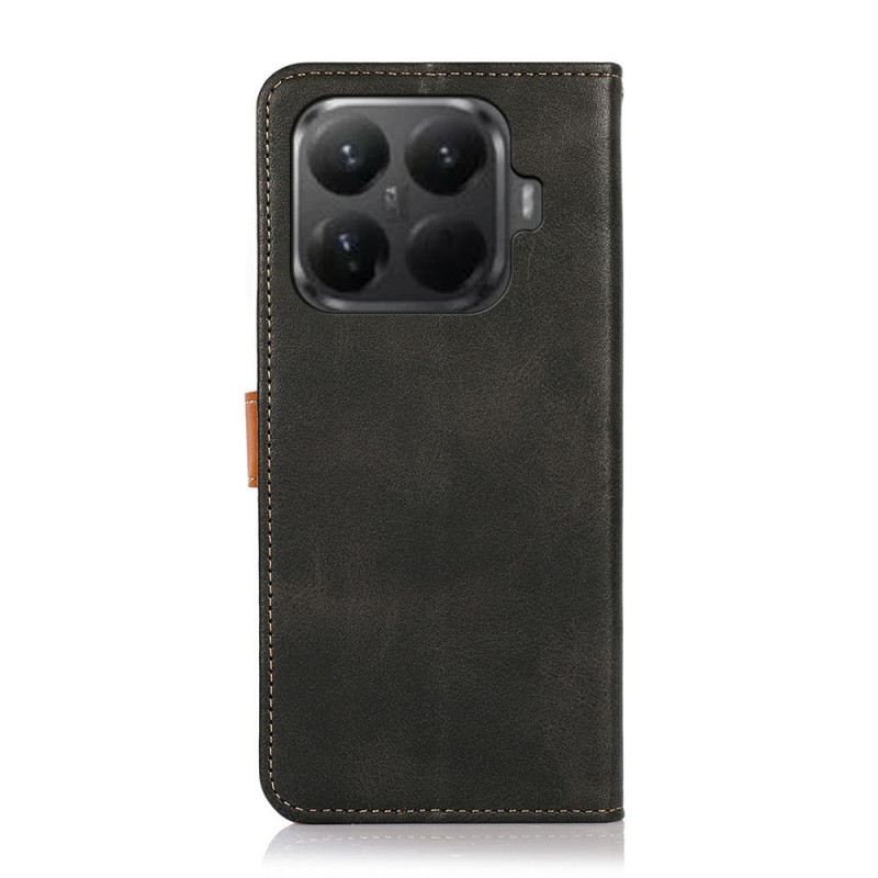 Lederhüllen Xiaomi 15t Pro Handyhülle Khazneh-goldknopf