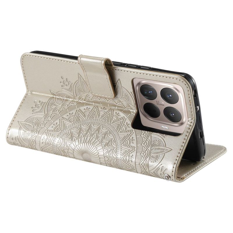 Lederhüllen Xiaomi 15t Pro Handyhülle Mandala Sun