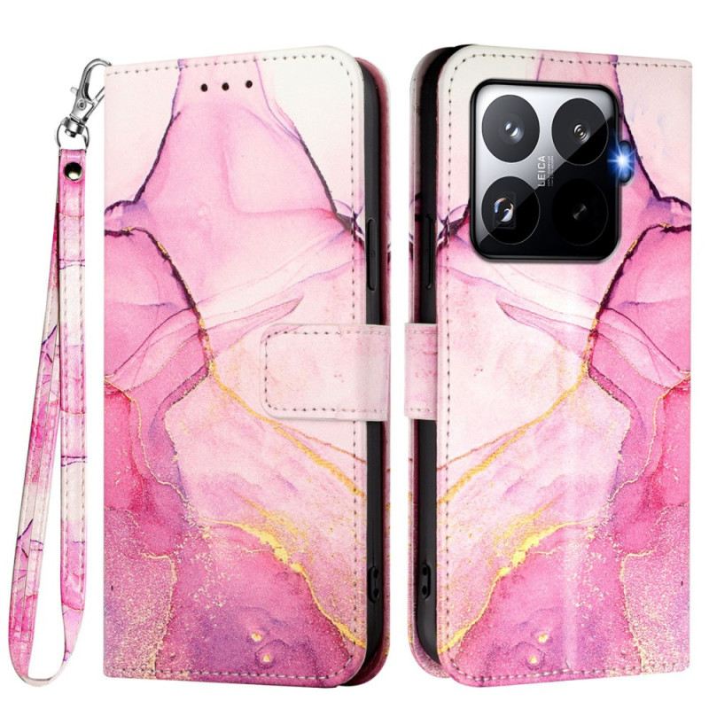 Lederhüllen Xiaomi 15t Pro Handyhülle Marmor-armband