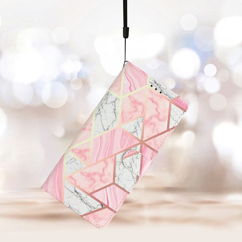 Lederhüllen Xiaomi 15t Pro Handyhülle Rosa Marmor