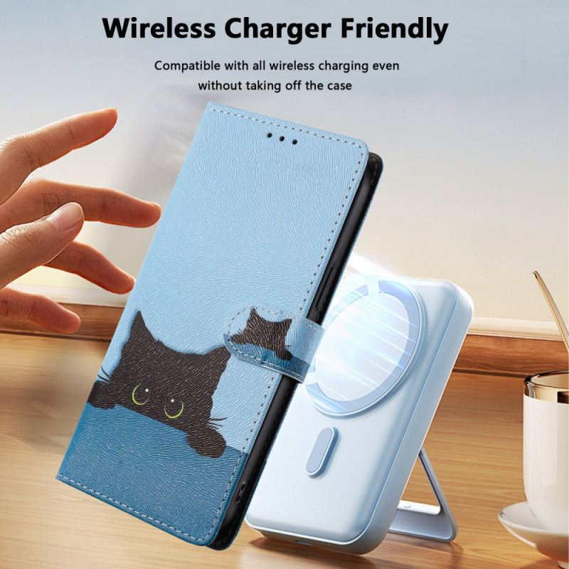 Lederhüllen Xiaomi 15t Pro Handyhülle Schwarze Katze