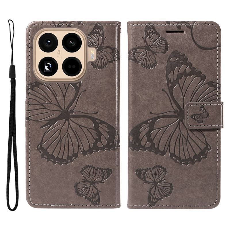 Lederhüllen Xiaomi 15t Pro Riesige Schmetterlinge