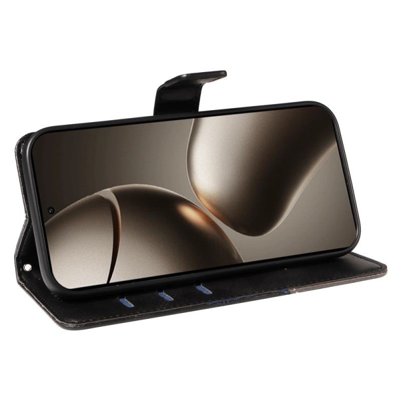 Lederhüllen Xiaomi 15t Pro Zweifarbiges Geometrisches Muster