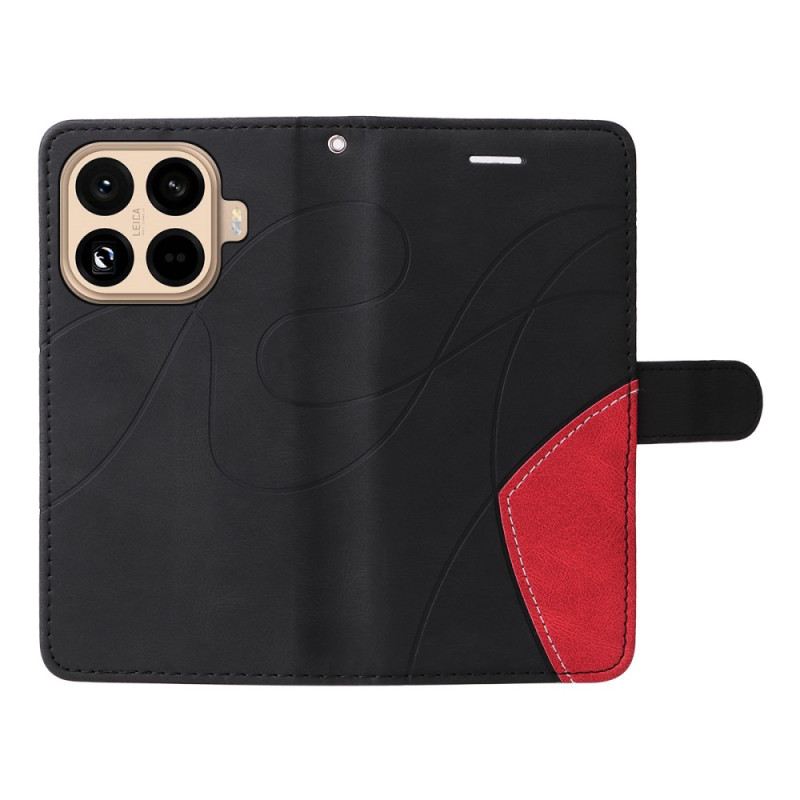 Lederhüllen Xiaomi 15t Pro Zweifarbiges Wellenmuster