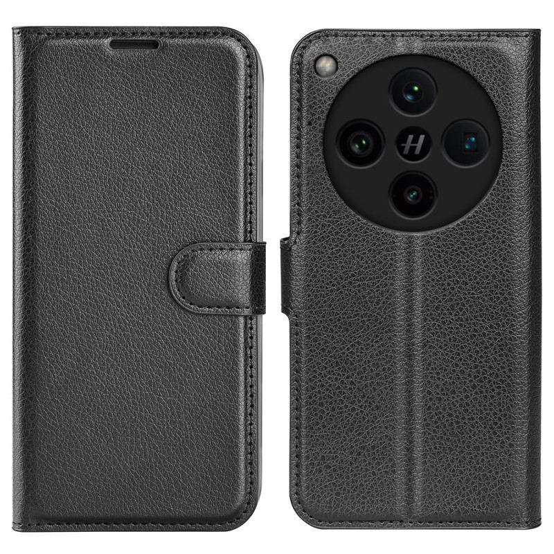 Lederhüllen Oppo Find X8 Pro Handyhülle Klassisches Litschi-kunstleder