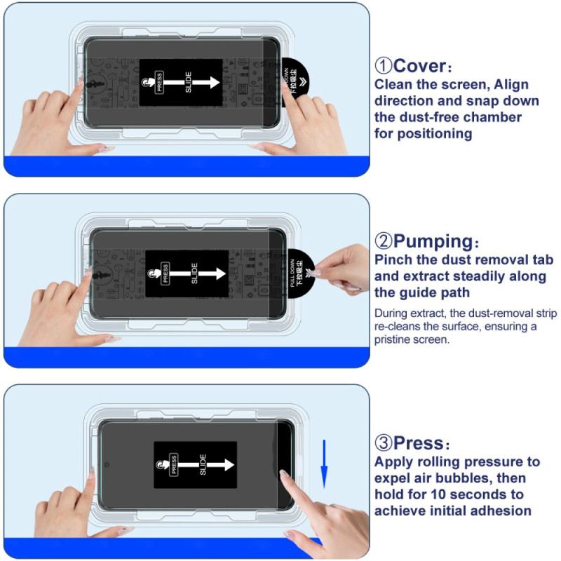 Displayschutzfolie Aus Gehärtetem Glas Für Vivo X300 Pro Mit Montagerahmen (fingerabdrucksensor)