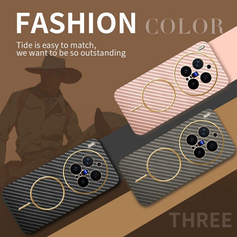 Hülle Vivo X300 Pro Handyhülle Kohlefaser-textur