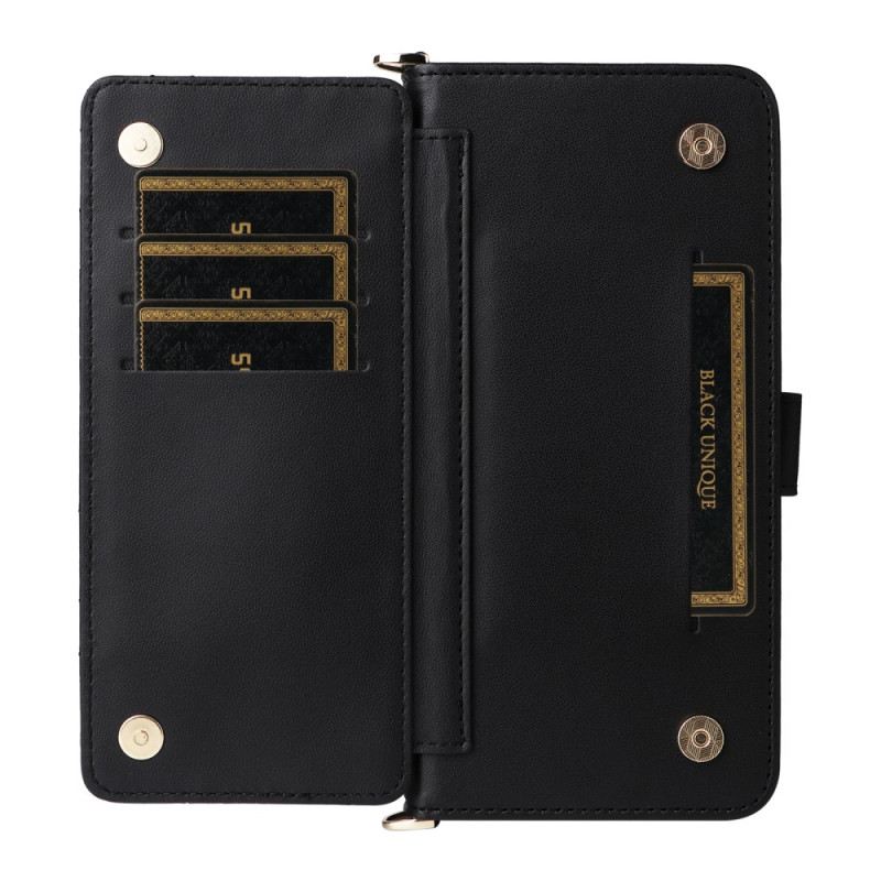 Lederhüllen Für Vivo X300 Pro Gesteppt Mit Riemen Und Schultergurt