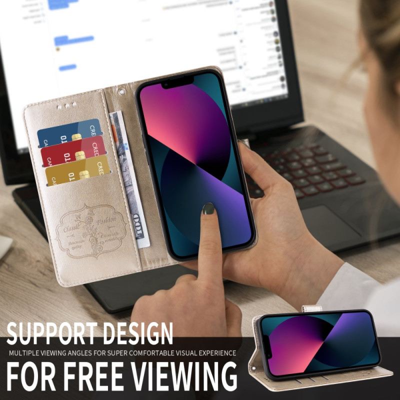 Lederhüllen Vivo X300 Pro Blumen- Und Schmetterlingsmuster