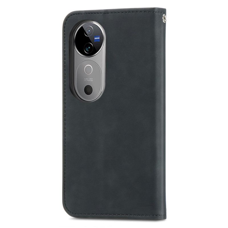 Flip Case Vivo V40 5g Handyhülle Wildlederoptik