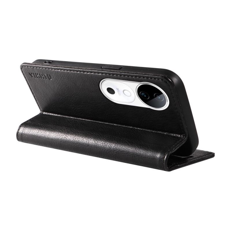 Flip Case Vivo V40 5g Vintage-effekt Yikatu