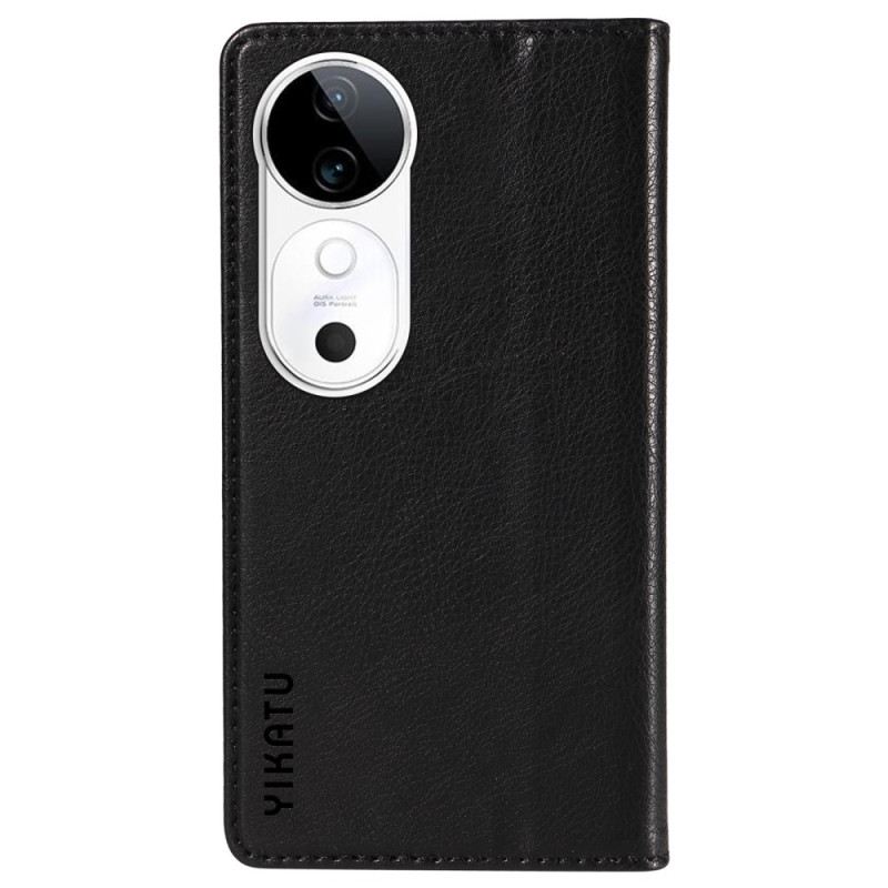 Flip Case Vivo V40 5g Vintage-effekt Yikatu