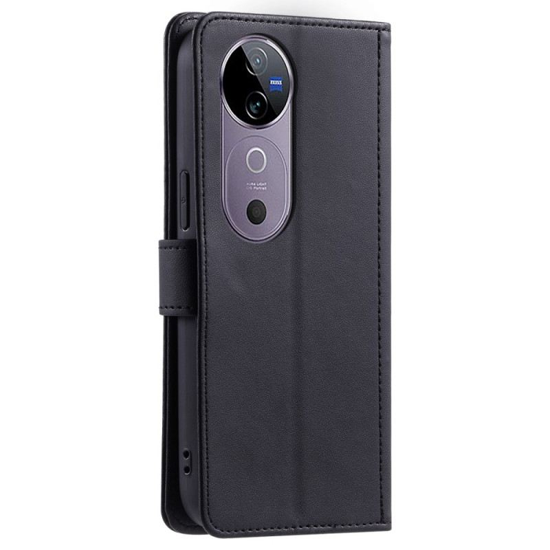 Lederhüllen Vivo V40 5g Gesteppt Mit Riemen