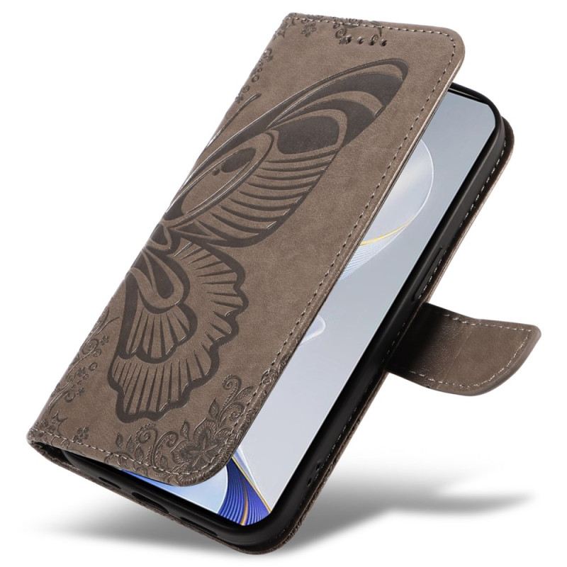 Lederhüllen Vivo V40 5g Grafischer Schmetterling