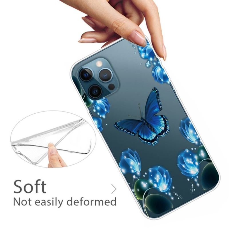 Handyhülle Für iPhone 13 Pro Max Blauer Schmetterling