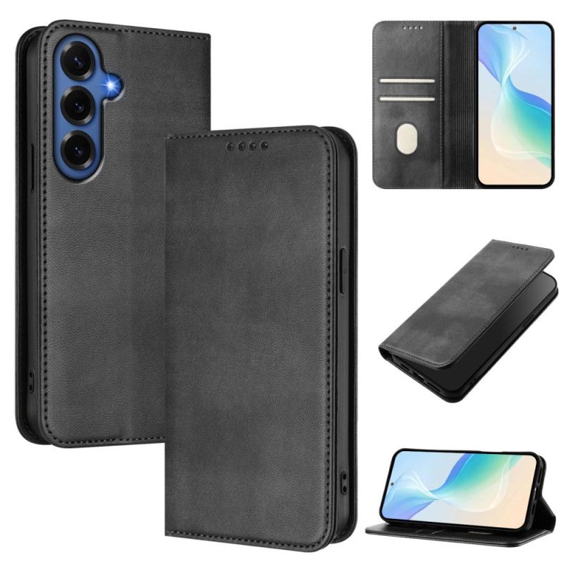 Flip Case Samsung Galaxy S26 Plus Handyhülle Strukturierter Rfid-schutz Im Retro-stil