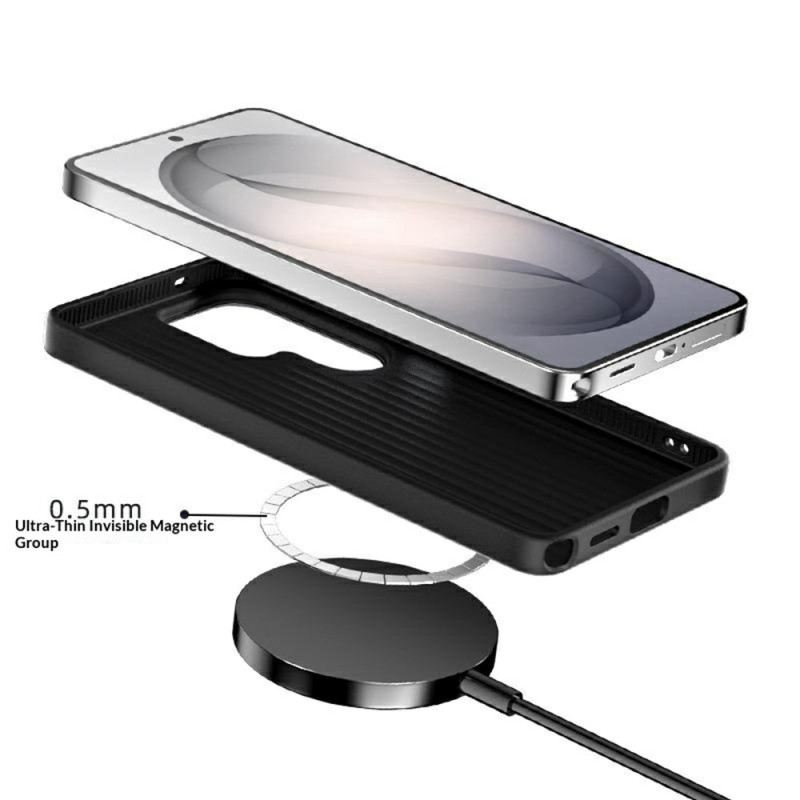 Hülle Für Samsung Galaxy S26 Plus Magnethalter Mit Carbonfaser-textur