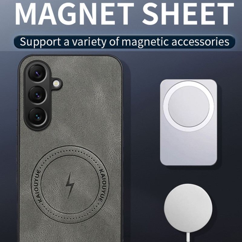 Hülle Samsung Galaxy S26 Plus Magnetisches Lederdesign