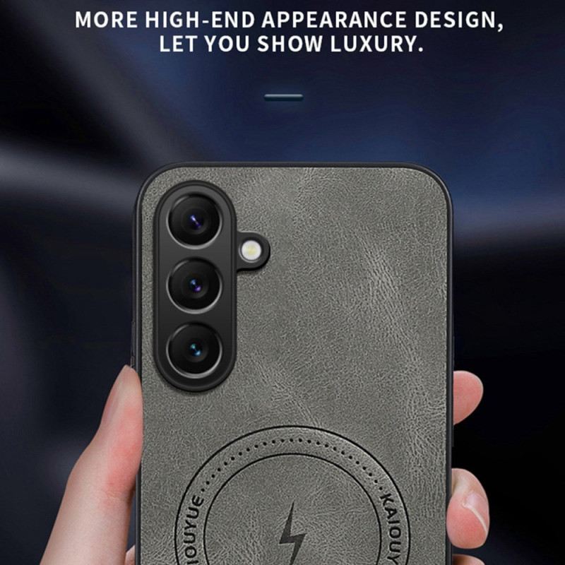 Hülle Samsung Galaxy S26 Plus Magnetisches Lederdesign