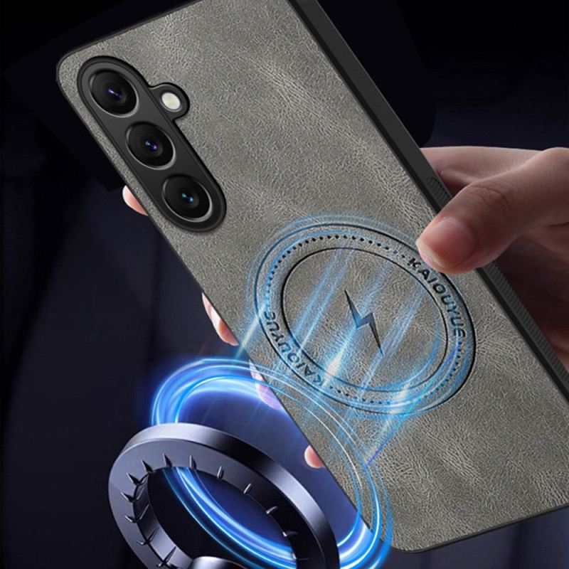 Hülle Samsung Galaxy S26 Plus Magnetisches Lederdesign