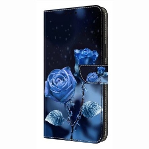 Lederhüllen Für Samsung Galaxy S26 Plus Blaue Rosen