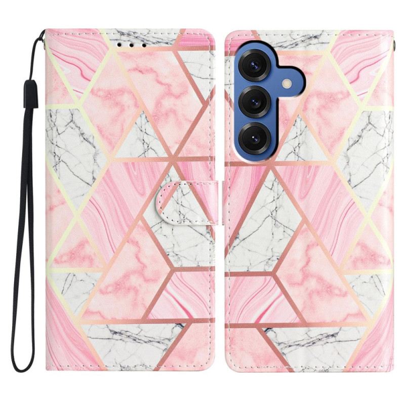 Lederhüllen Für Samsung Galaxy S26 Plus Rosa Marmor