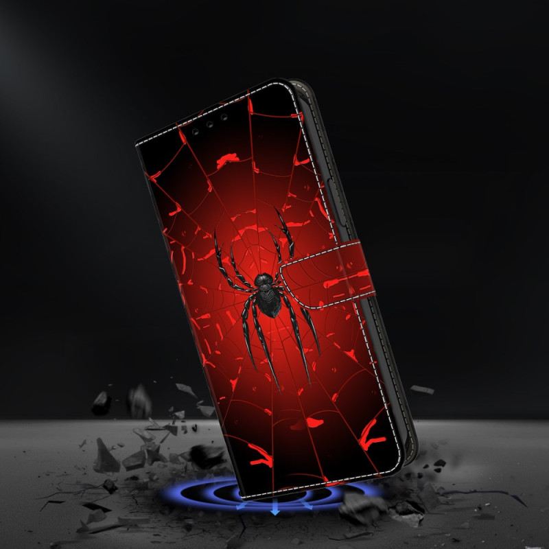 Lederhüllen Für Samsung Galaxy S26 Plus Schwarze Spinne