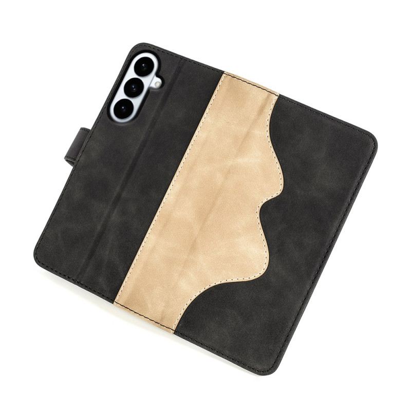 Lederhüllen Für Samsung Galaxy S26 Plus Zweifarbige Grafik