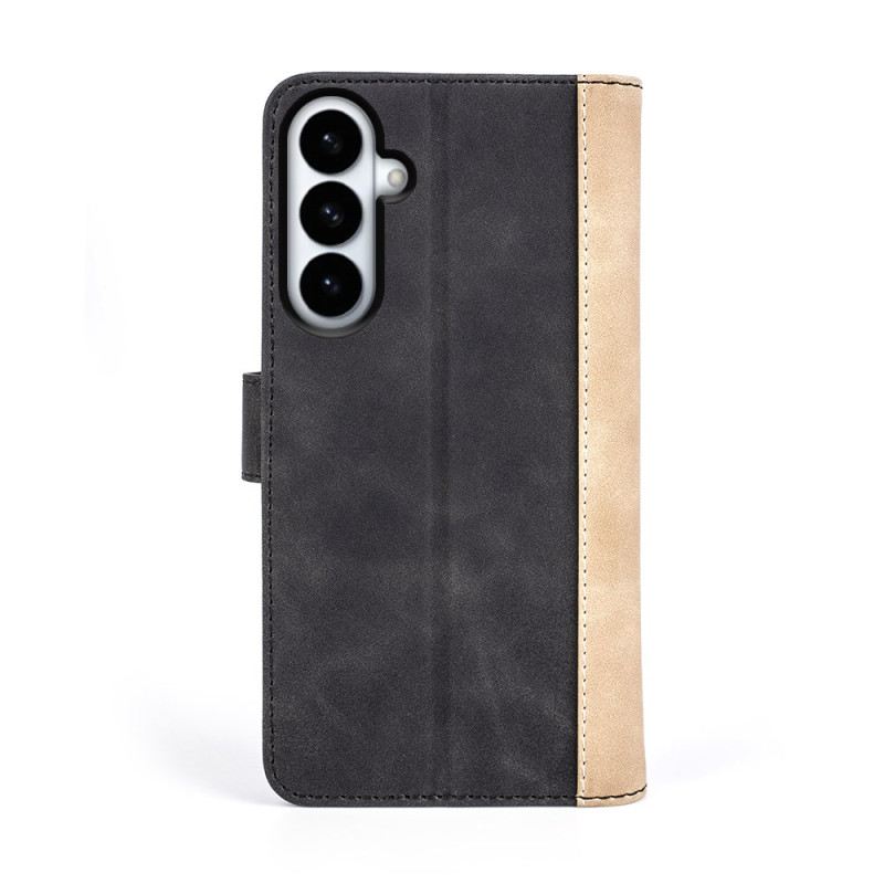 Lederhüllen Für Samsung Galaxy S26 Plus Zweifarbige Grafik