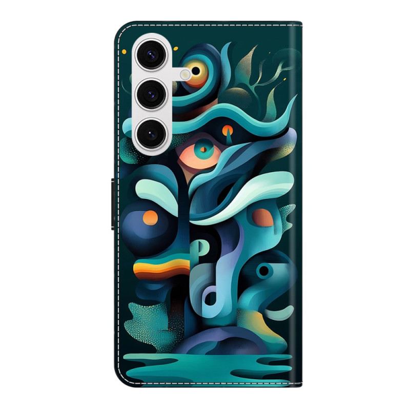 Lederhüllen Samsung Galaxy S26 Plus Grünes Ombré-graffiti
