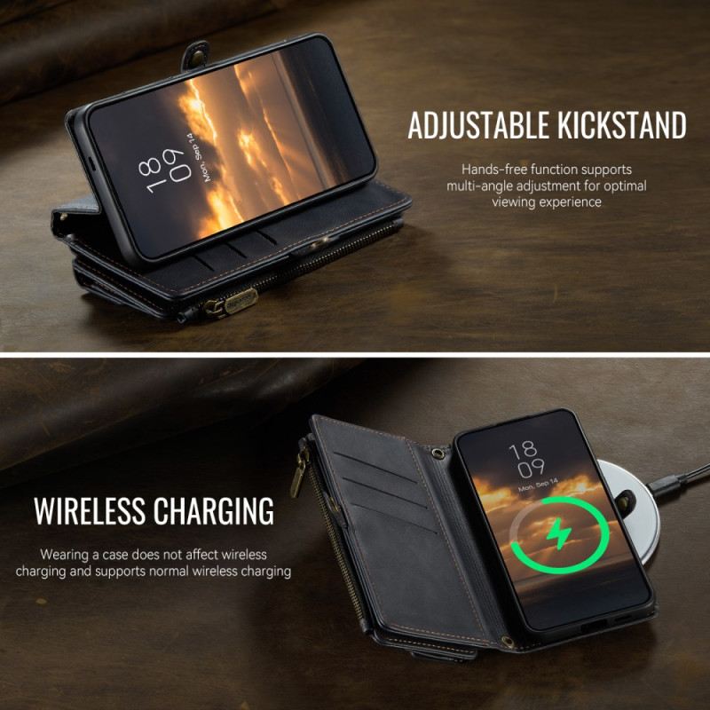 Lederhüllen Samsung Galaxy S26 Plus Handyhülle Caseme Rfid-schutz Und Schultergurt