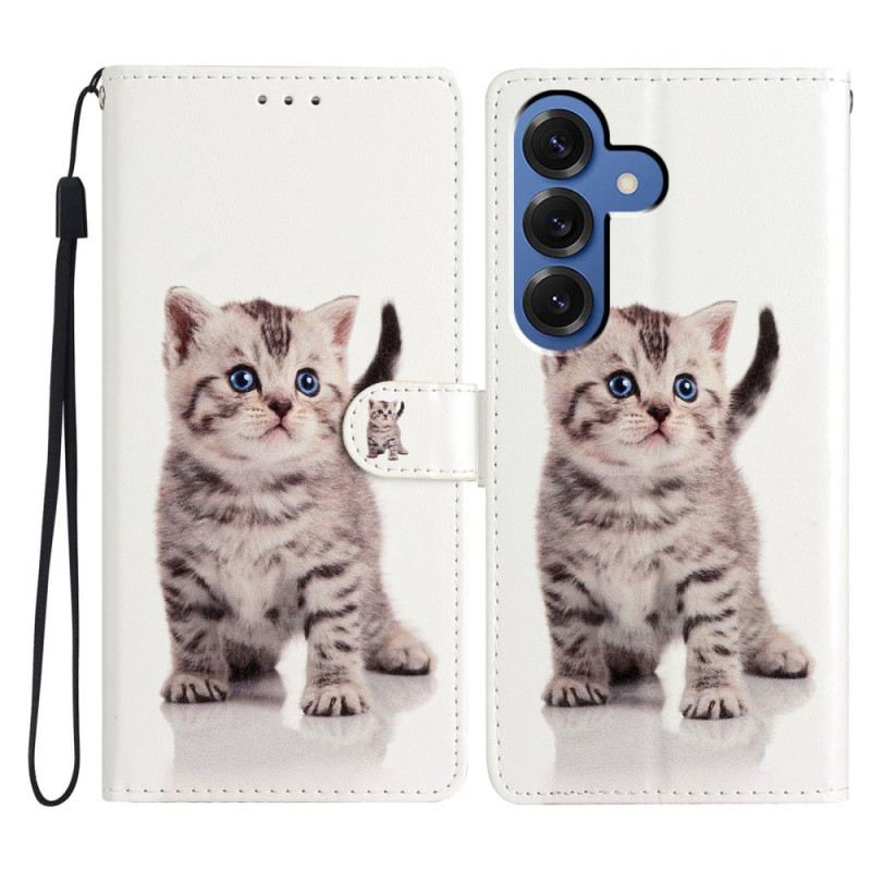 Lederhüllen Samsung Galaxy S26 Plus Handyhülle Niedliche Katze