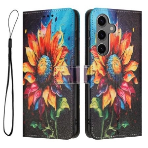 Lederhüllen Samsung Galaxy S26 Plus Handyhülle Sonnenblume