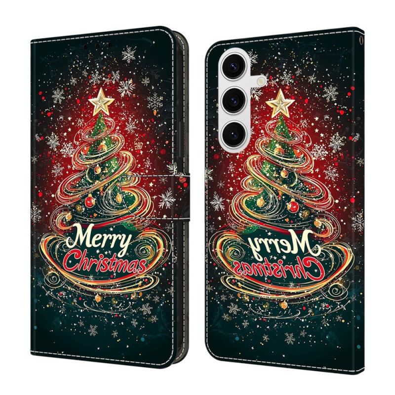 Lederhüllen Samsung Galaxy S26 Plus Handyhülle Weihnachtsbaum