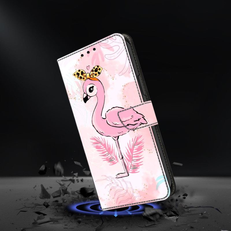 Lederhüllen Samsung Galaxy S26 Plus Rosa Vogelmotiv