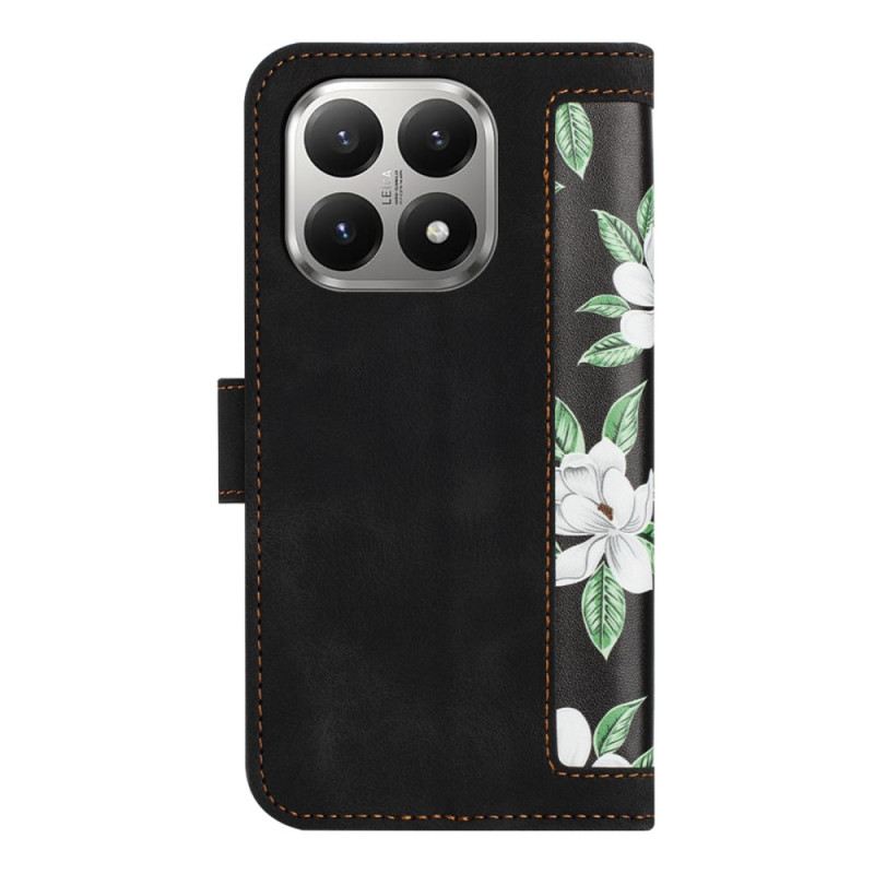 Lederhüllen Für Xiaomi 15t Blumendesign Mit Riemen